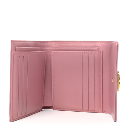 Chanel Metallic Lambskin Quilted Compact Boy Wallet Pink 4 of 4
