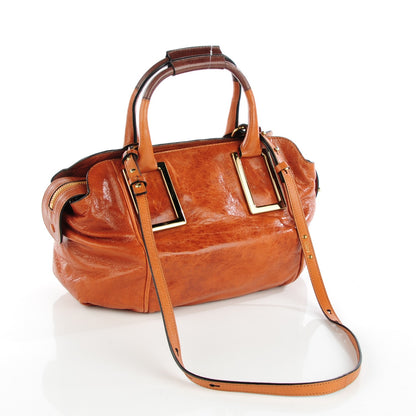Chloe Tumbled Lambskin Medium Ethel Satchel Nutmeg Moka 3 of 8