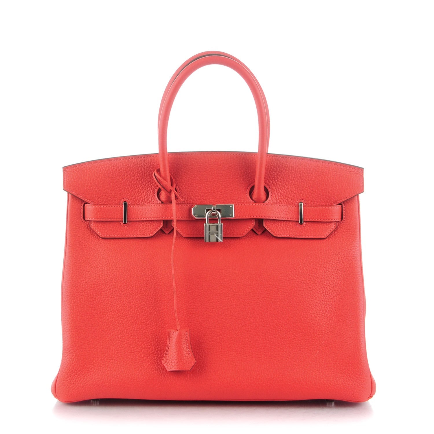 Hermes Taurillon Clemence Birkin 35 Rouge Pivoine 1 of 24