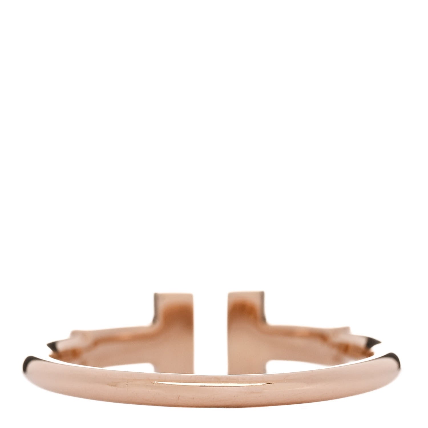 Tiffany 18K Rose Gold Diamond T Wire Ring 50 5.5 3 of 5