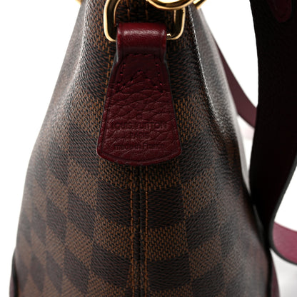 Louis Vuitton Damier Ebene Cuir Taurillon Hyde Park Fuchsia 6 of 9