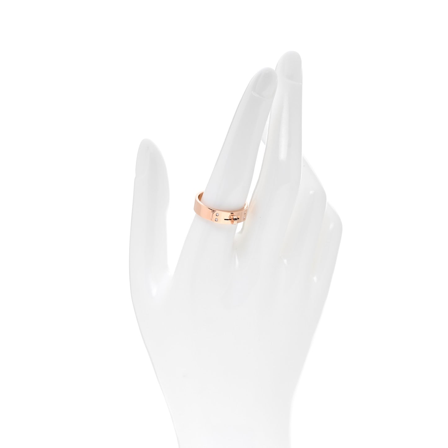 18K Rose Gold Diamond PM Kelly Ring 57 8
