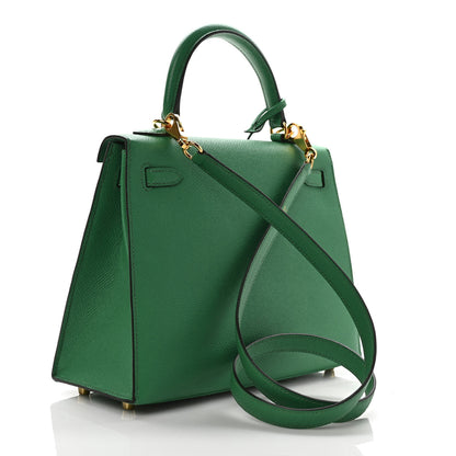Hermes Epsom Kelly Sellier 25 Cactus 2 of 8