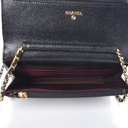 Chanel Caviar Quilted Wallet On Chain WOC Black 5 of 9