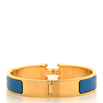 Hermes Enamel Narrow Clic Clac H Bracelet PM Bleu Jodhpur 3 of 5