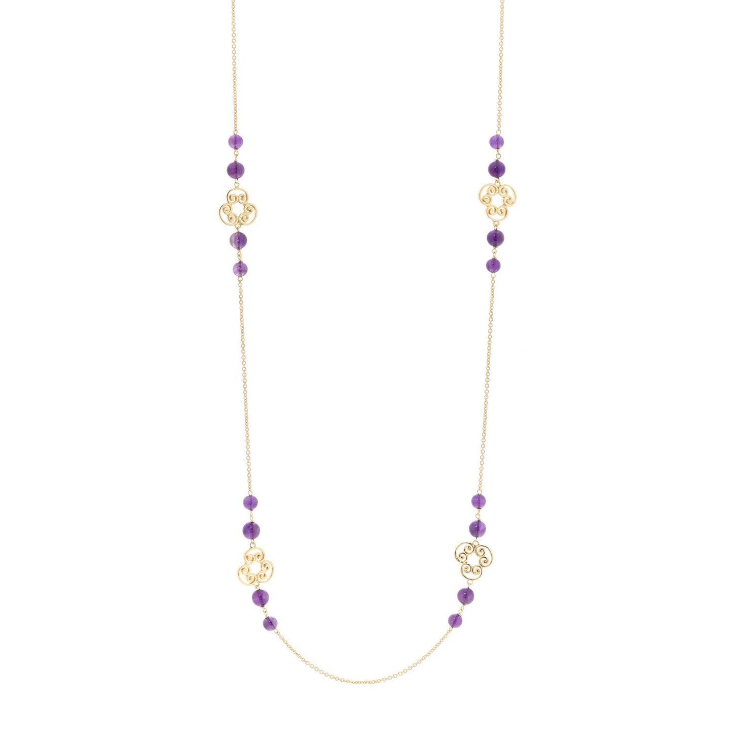 18K Yellow Gold Amethyst Paloma Picasso Venezia Bead Necklace