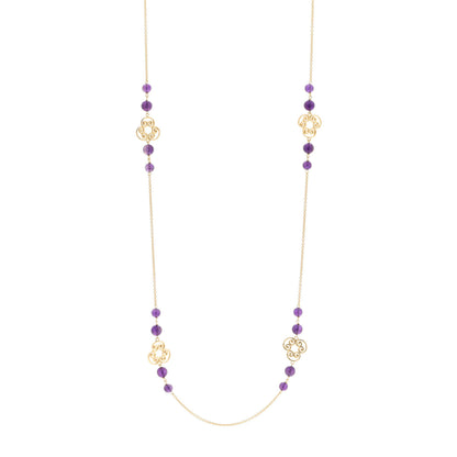 Tiffany 18K Yellow Gold Amethyst Paloma Picasso Venezia Bead Necklace 1 of 6