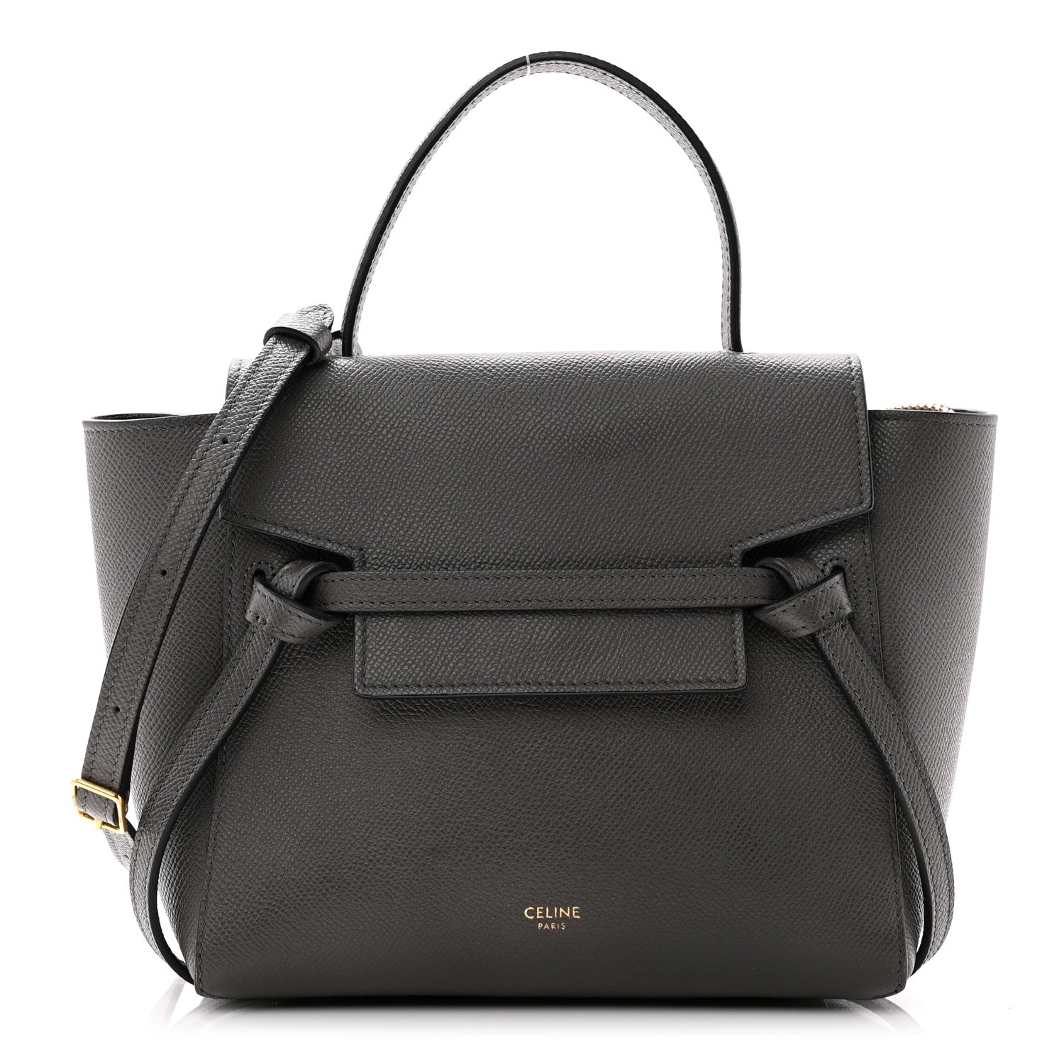 Celine Grained Calfskin Nano Belt Bag Grey 1 of 12