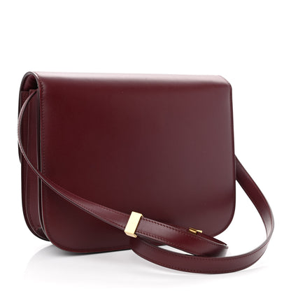 Celine Box Calfskin Medium Classic Box Flap Bag Burgundy 3 of 15