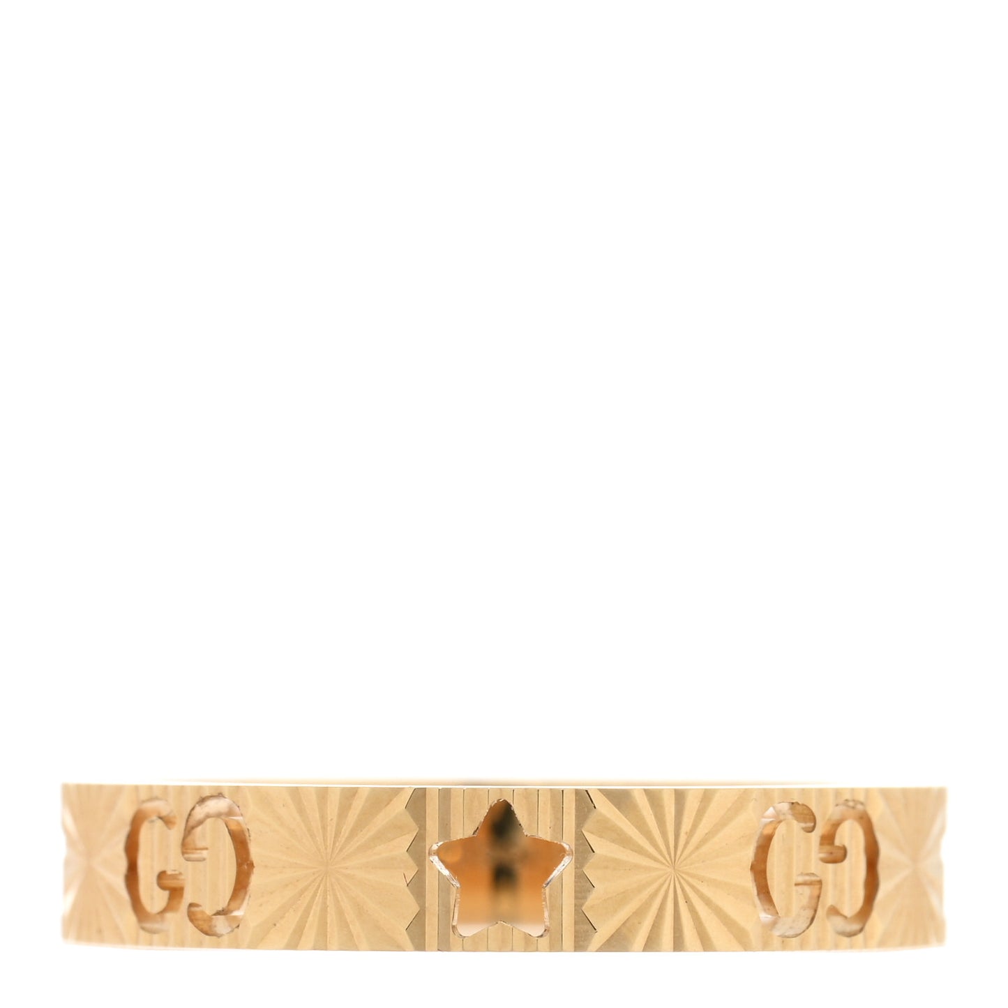 18K Yellow Gold Icon Stars Band Ring 60 9