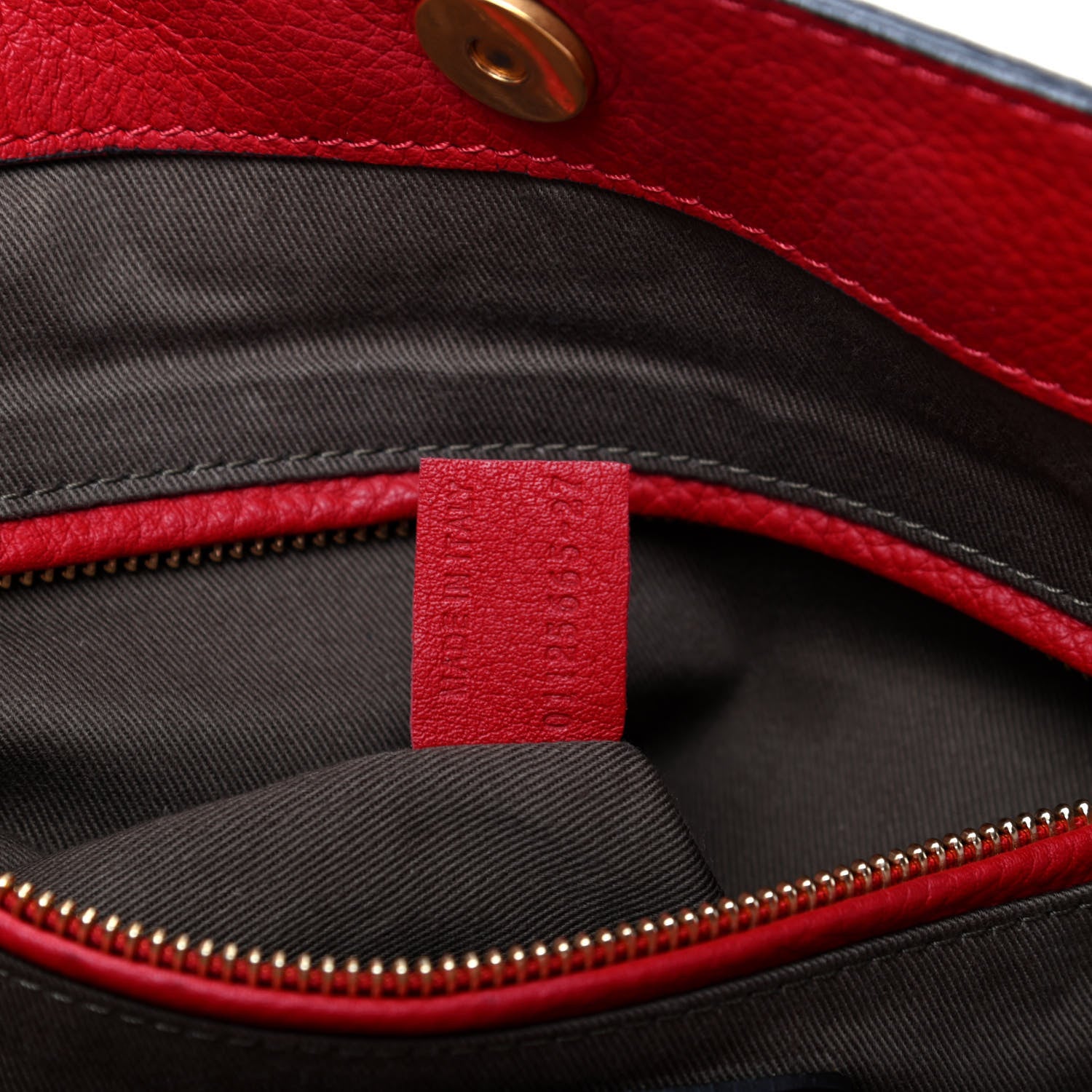 Chloe Calfskin Marcie Size Zip Satchel Plaid Red 9 of 10