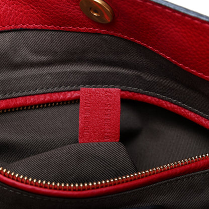 Chloe Calfskin Marcie Size Zip Satchel Plaid Red 9 of 10
