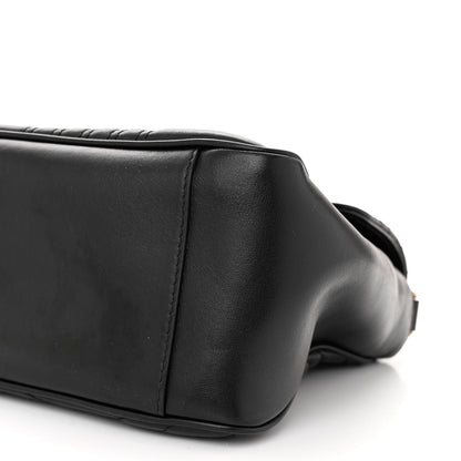 Gucci Calfskin Matelasse Small GG Marmont Top Handle Shoulder Bag Black 10 of 10