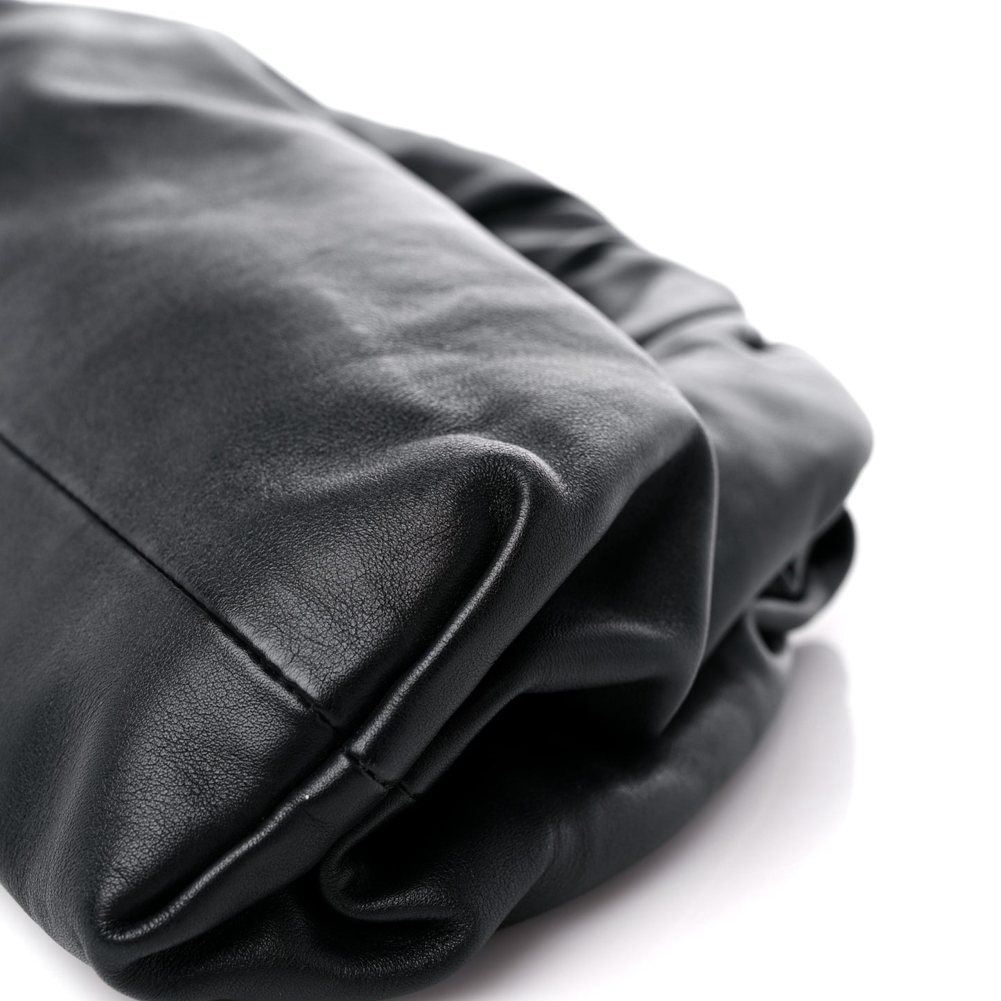 Smooth Butter Calf The Pouch Oversized Clutch Black