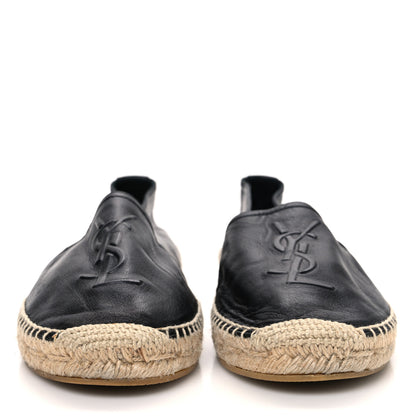 Saint Laurent Lambskin Monogram Espadrilles 39 Black 3 of 11
