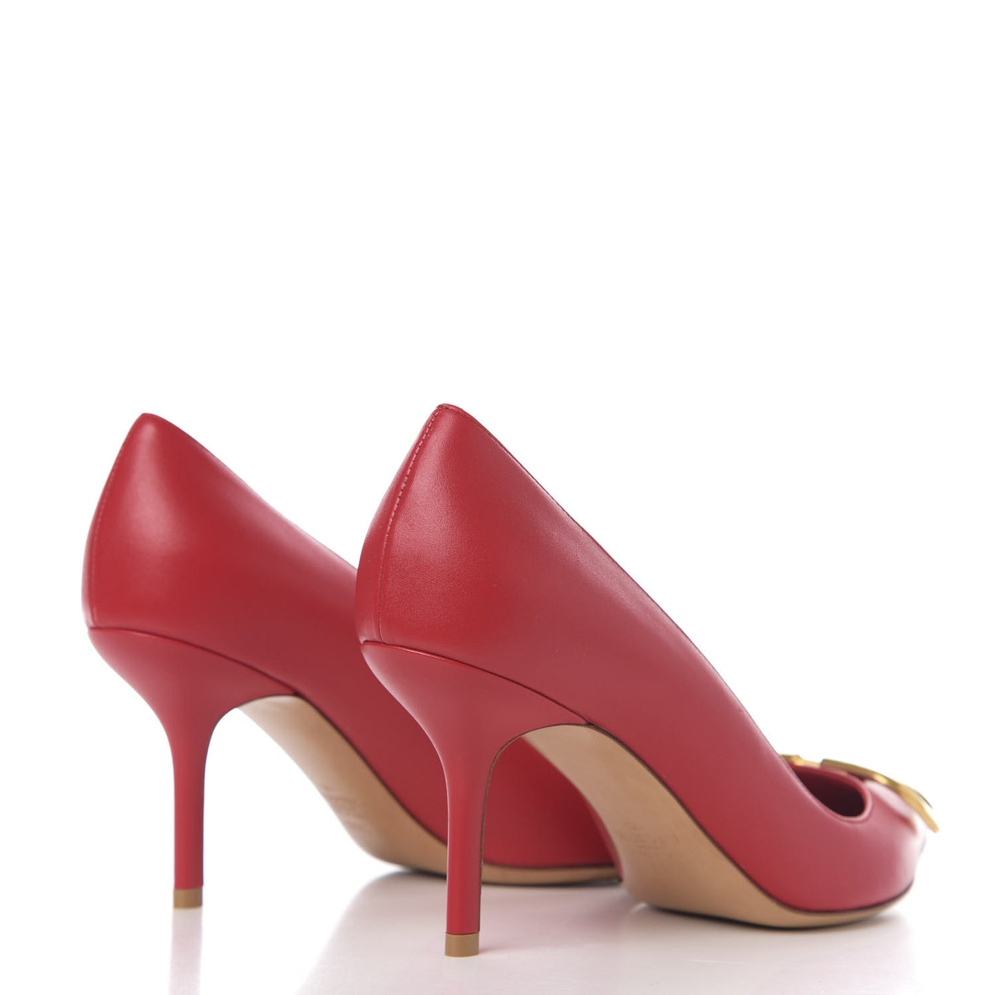 Calfskin Vlogo Signature 80mm Pumps 38.5 Rouge Pur