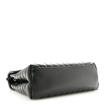 Saint Laurent Calfskin Y Quilted Monogram Monochrome Medium Loulou Chain Satchel Black 4 of 11