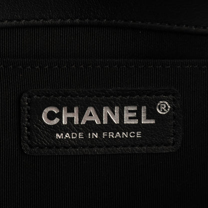 Chanel Calfskin Chevron Quilted Medium Boy Flap Black 6 of 7