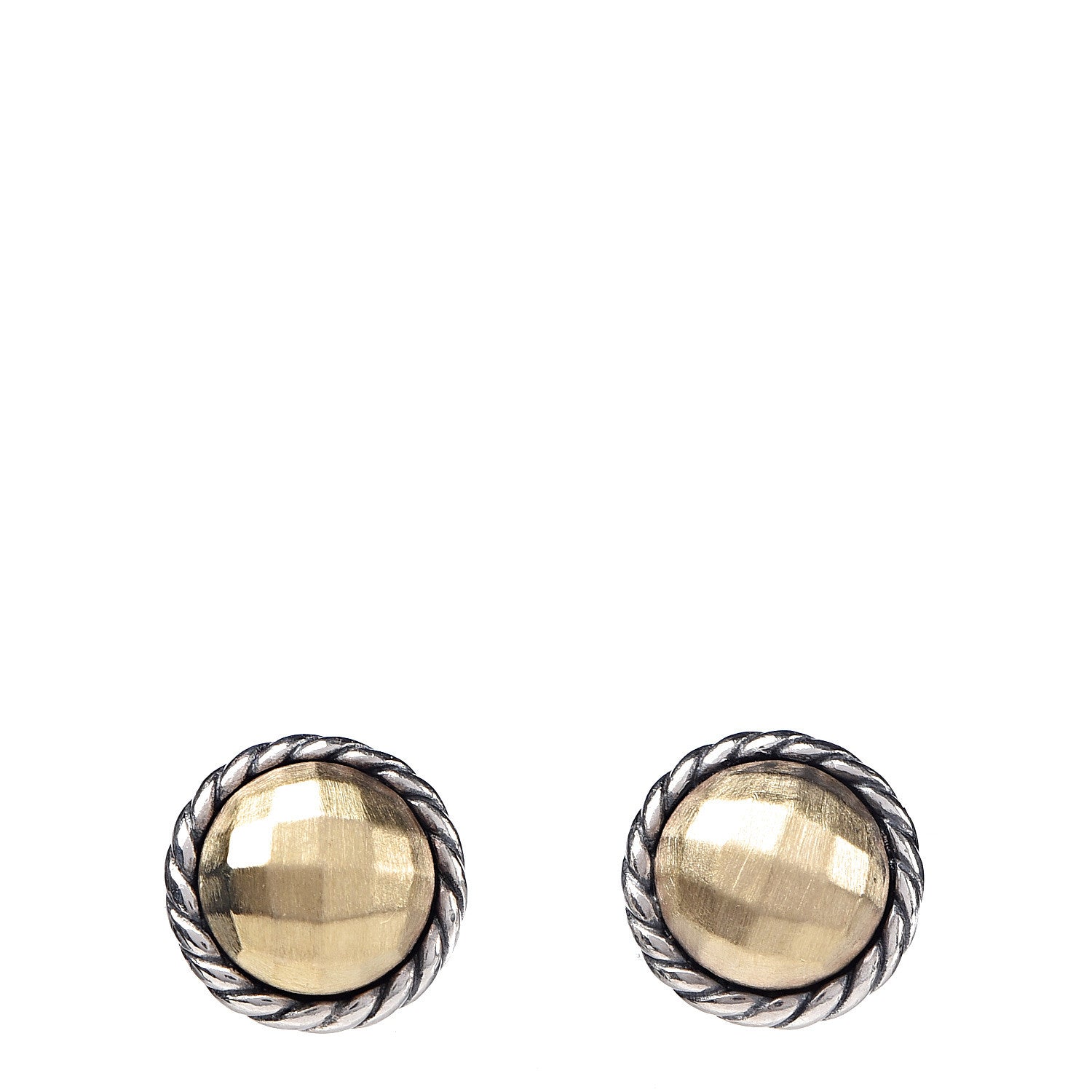 David Yurman Sterling Silver 18K Yellow Gold Chatelaine Earrings 1 of 4