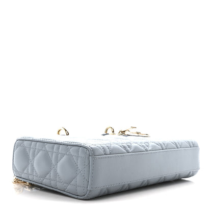 Christian Dior Lambskin Cannage Medium Lady D-Joy Light Blue 4 of 11