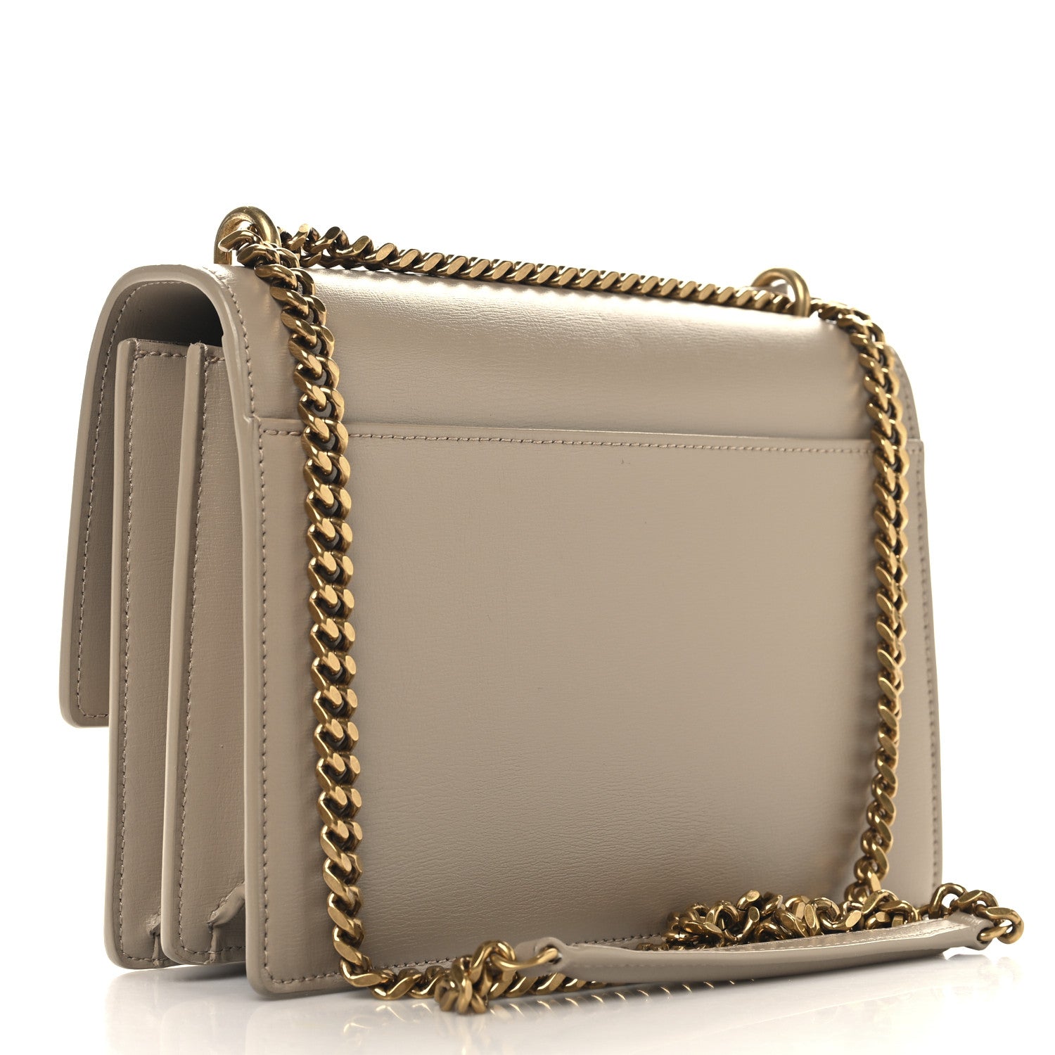 Saint Laurent Calfskin Medium Monogram Sunset Dark Beige 2 of 10