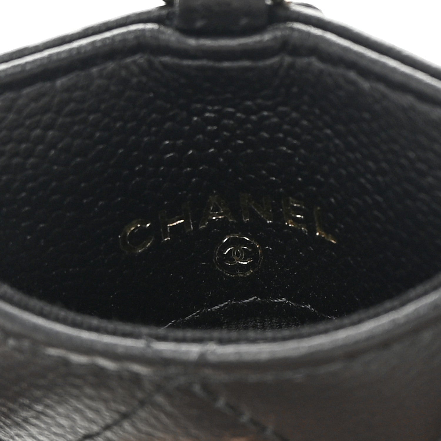 Chanel Caviar Quilted Tiny CC Card Holder On Chain Black 6 of 10