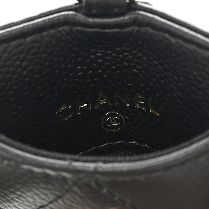 Chanel Caviar Quilted Tiny CC Card Holder On Chain Black 6 of 10