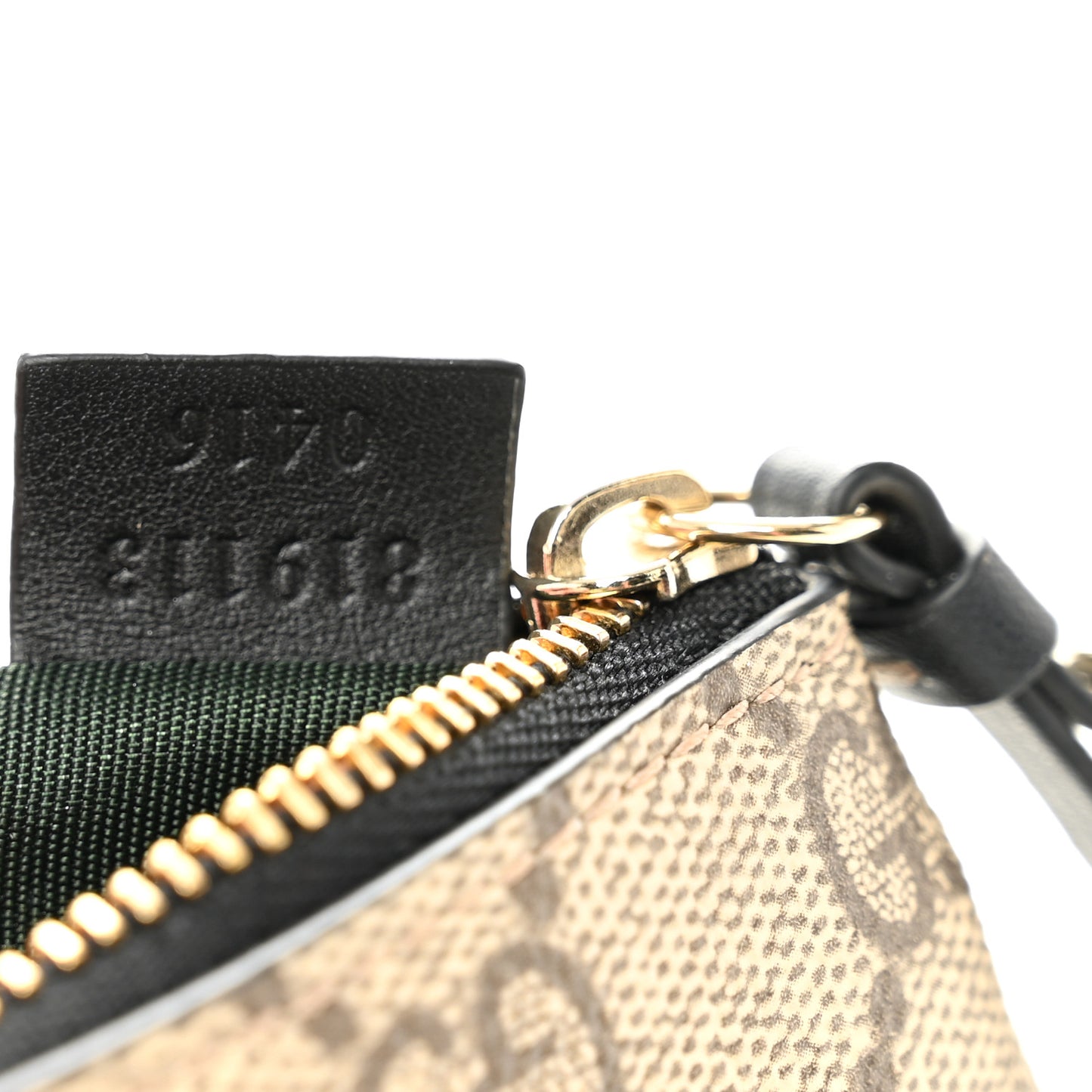 GG Supreme Monogram Selleria Key Case Black