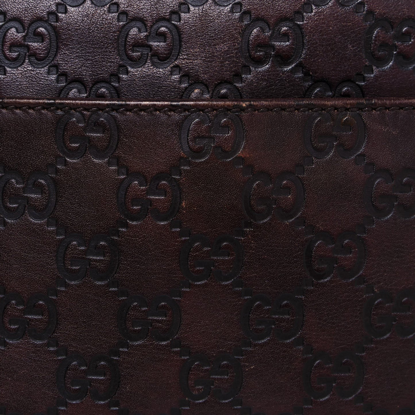 Guccissima Large Punch Tote Chocolate Brown