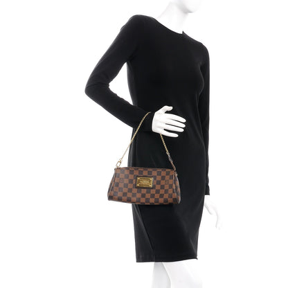 Louis Vuitton Damier Ebene Eva Clutch 3 of 11