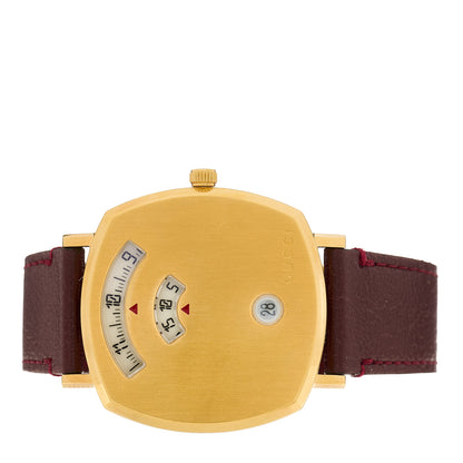Gucci Stainless Steel Alligator 35mm Grip Quartz Watch Burgundy 2 of 5