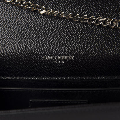 Saint Laurent Grain De Poudre Small Monogram Kate Satchel Black 8 of 10