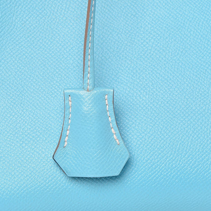 Hermes Epsom Candy Birkin 35 Celeste Mykonos 12 of 38