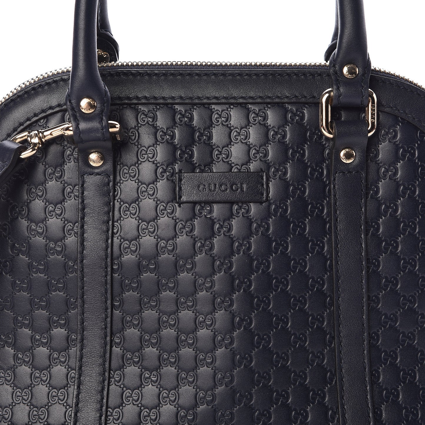 Soft Microguccissima Mini Dome Bag Blue