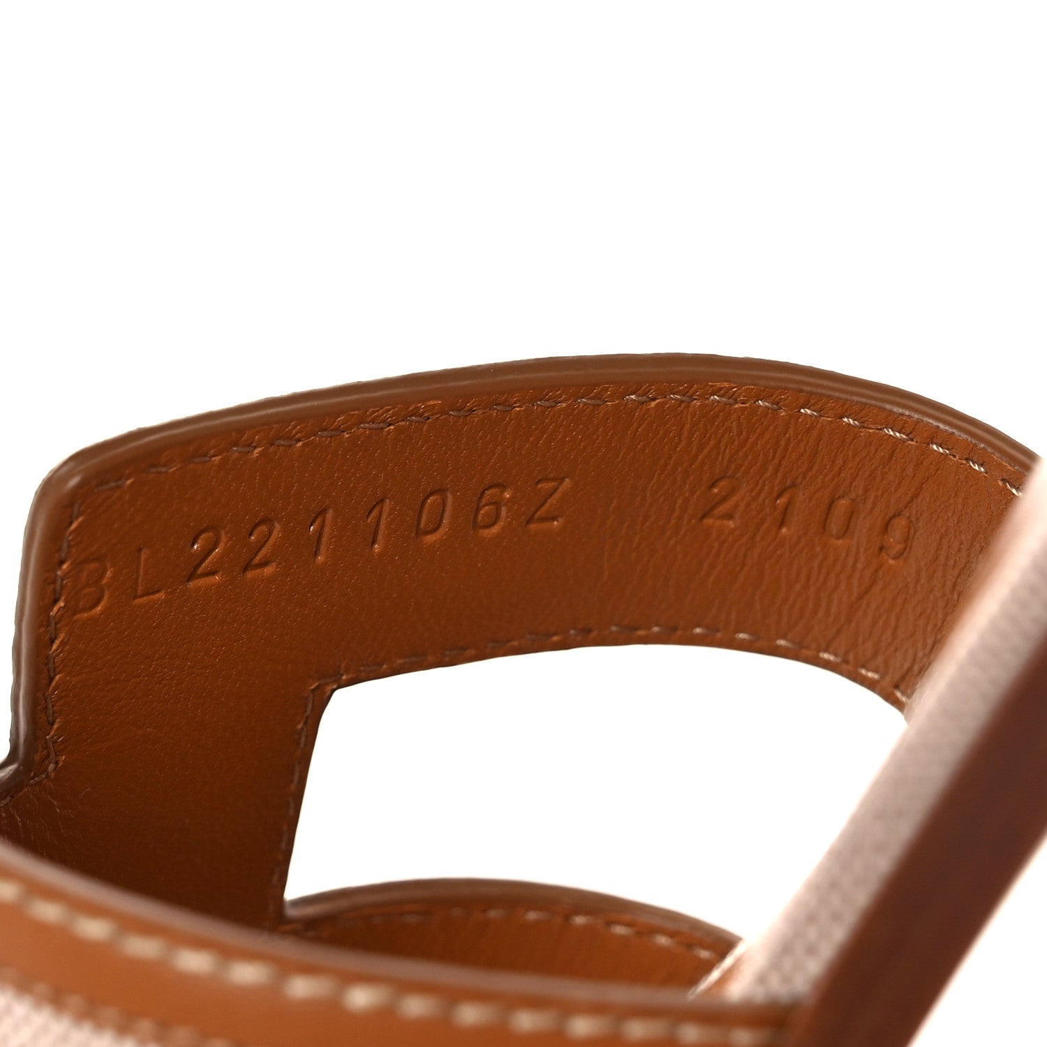 Hermes Calfskin Canvas Oran Sandals 38 Noisette Beige Dore 8 of 9