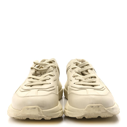 Gucci Calfskin Logo Mens Rhyton Sneakers 9.5 Ivory 3 of 9