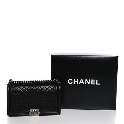 Chanel Calfskin Quilted New Medium Boy Flap Black 25 of 25