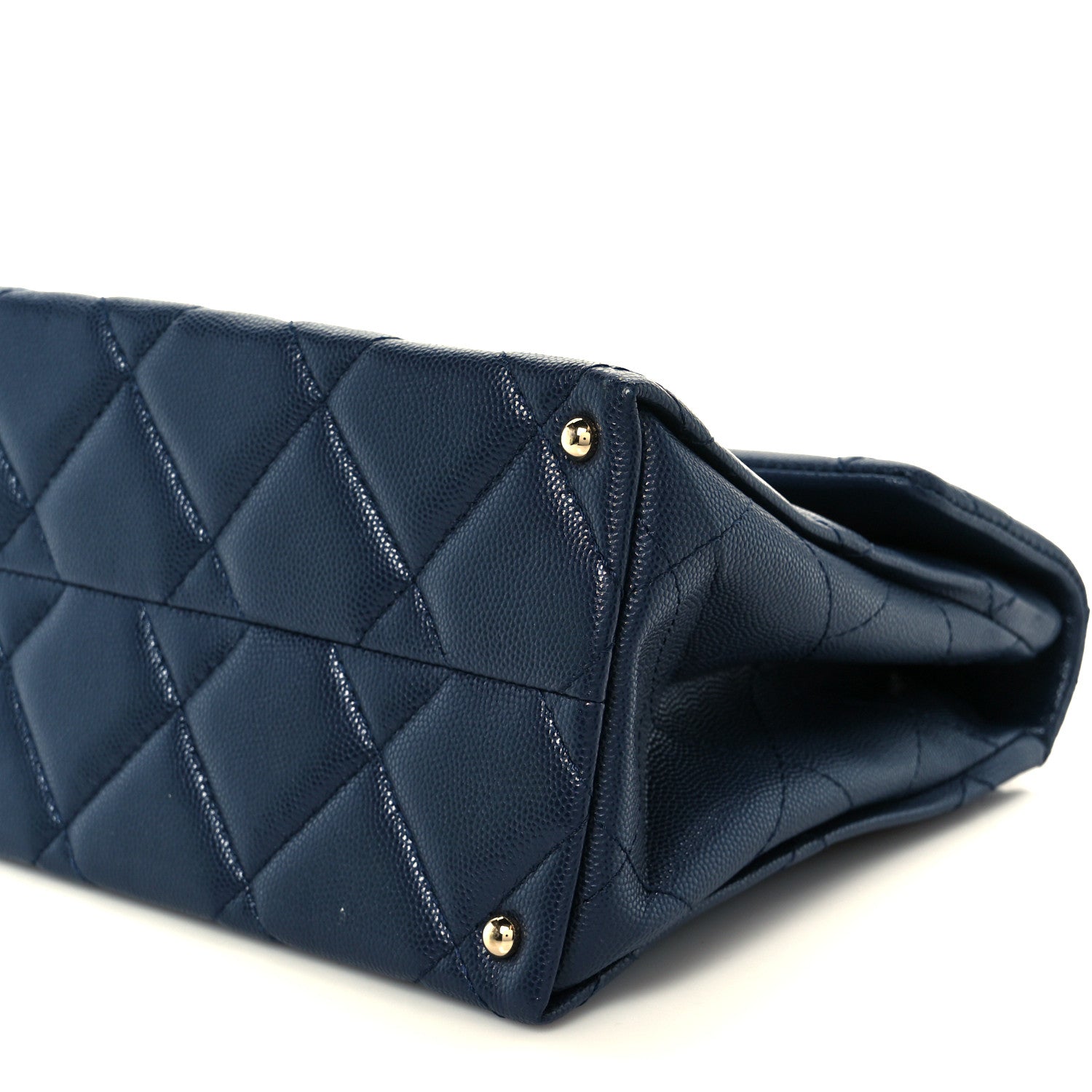 Chanel Caviar Quilted Retro Twist Top Handle Flap Navy 1781160