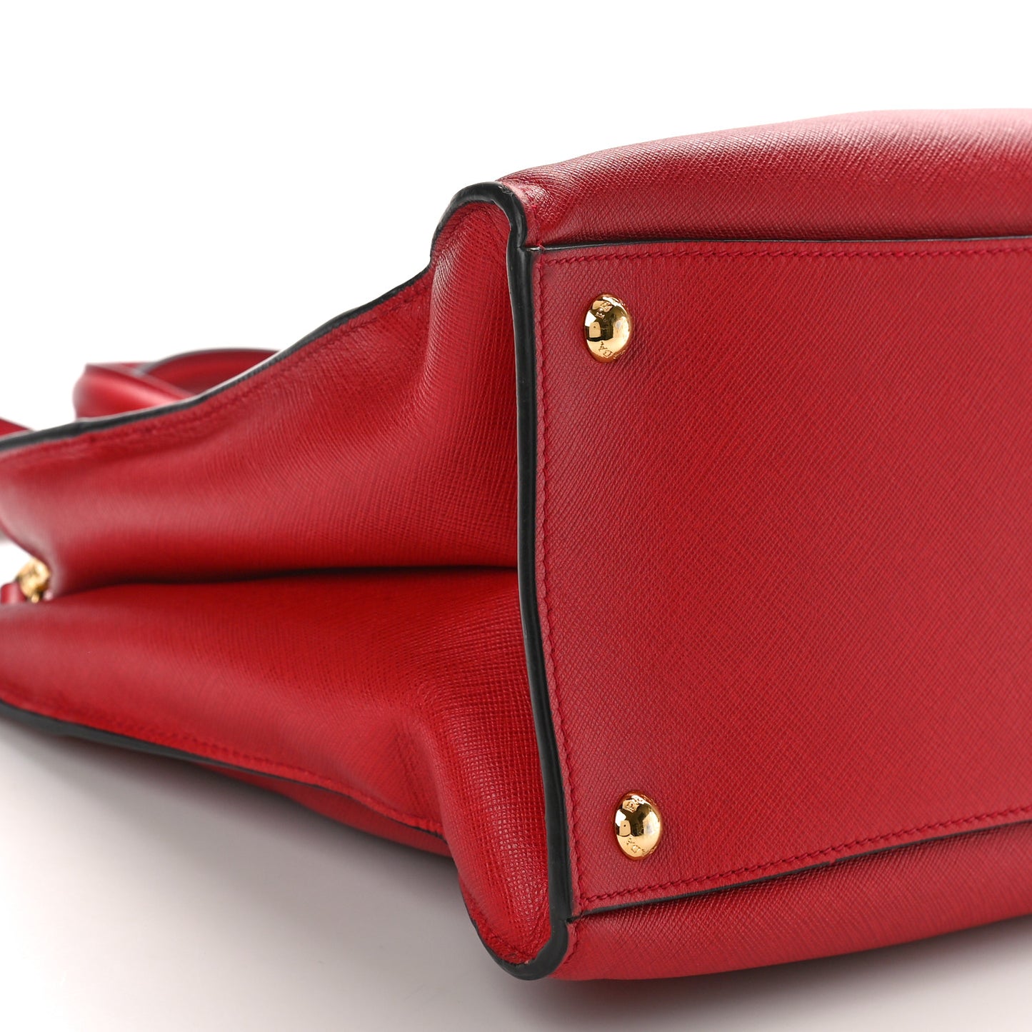 Saffiano Soft Triple Pocket Tote Rosso