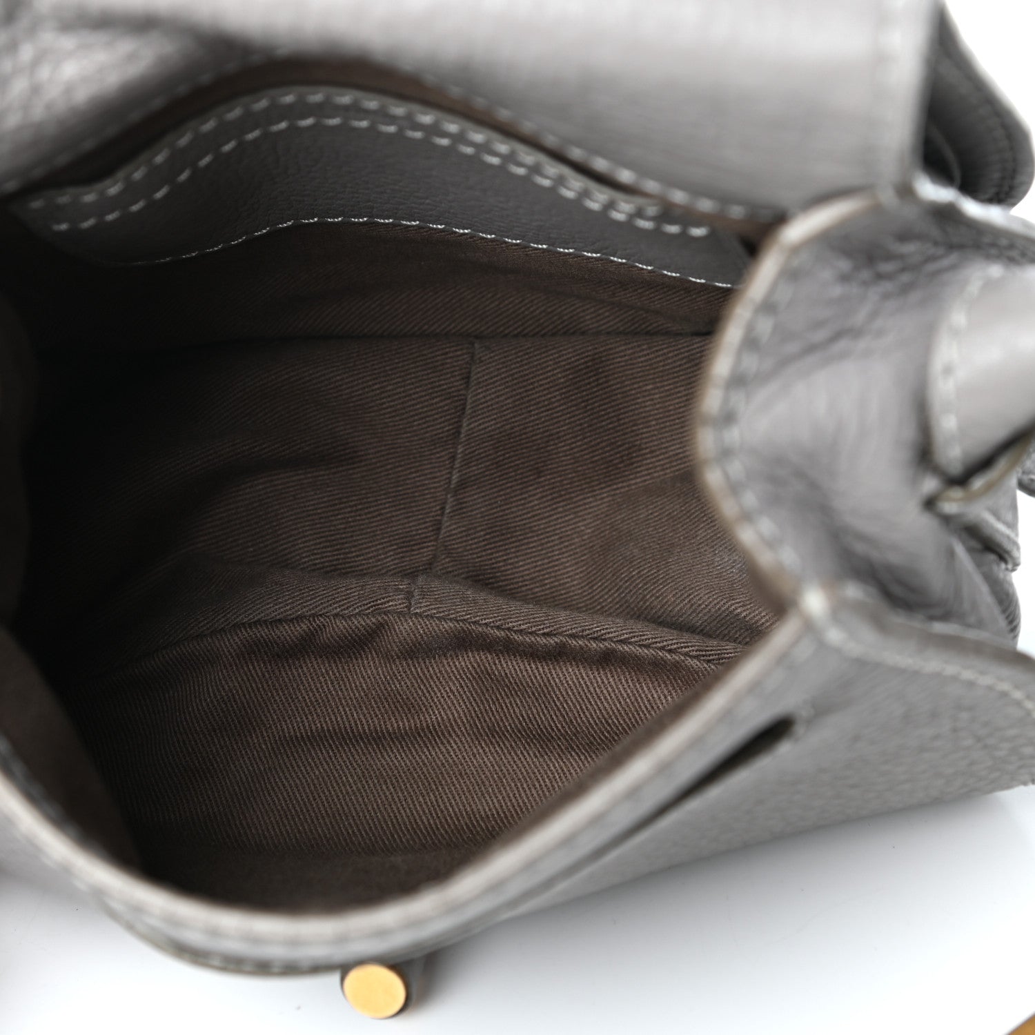 Chloe Calfskin Mini Marcie Round Crossbody Bag Cashmere Grey 5 of 9