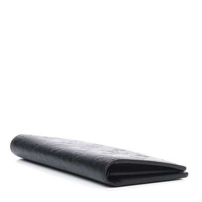 Louis Vuitton Calfskin Monogram Shadow Brazza Wallet Black 3 of 5
