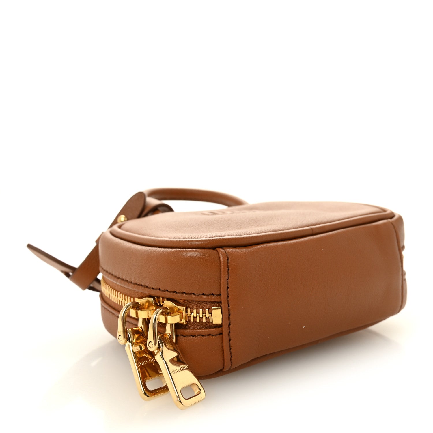 Miu Miu Calfskin Beau Micro Bag Cognac 4 of 9