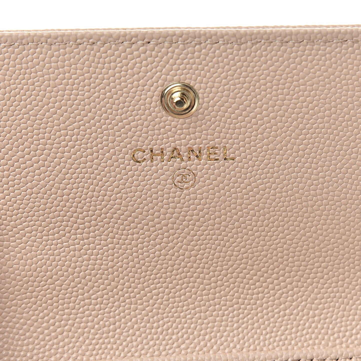 Caviar Timeless CC Compact Flap Wallet Beige