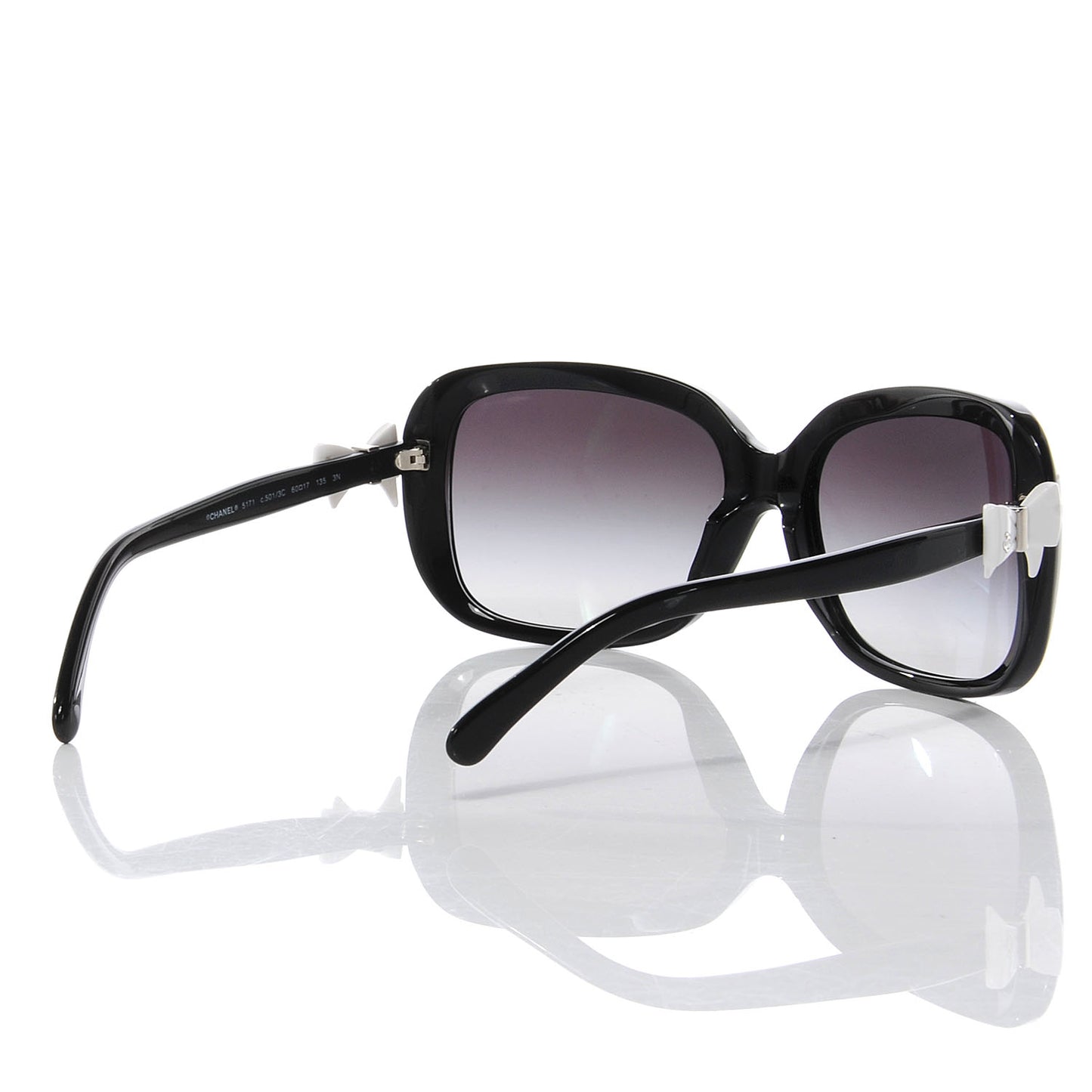Acetate CC Bow Sunglasses 5171 Black White
