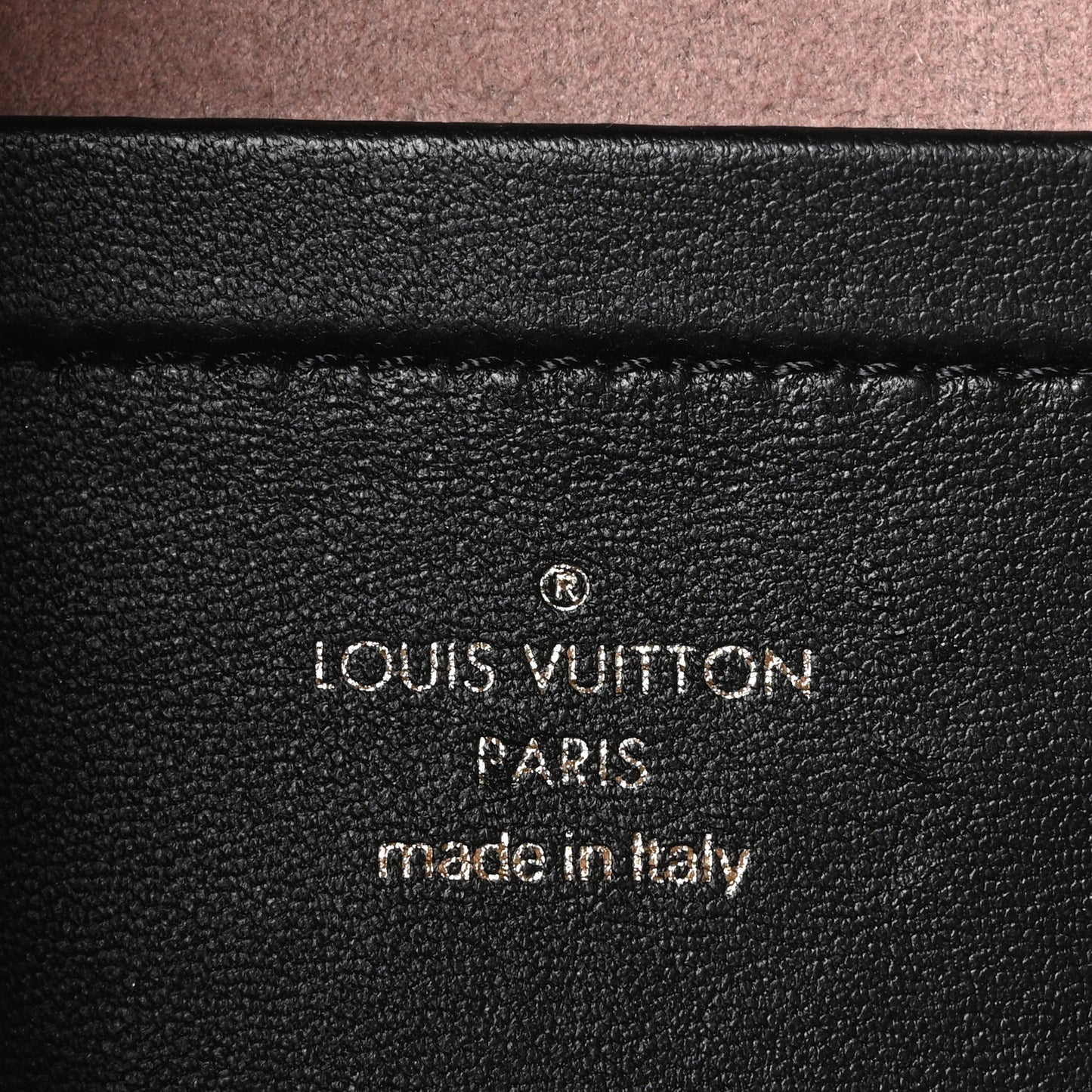 Lambskin Embossed Monogram Pochette Coussin Black