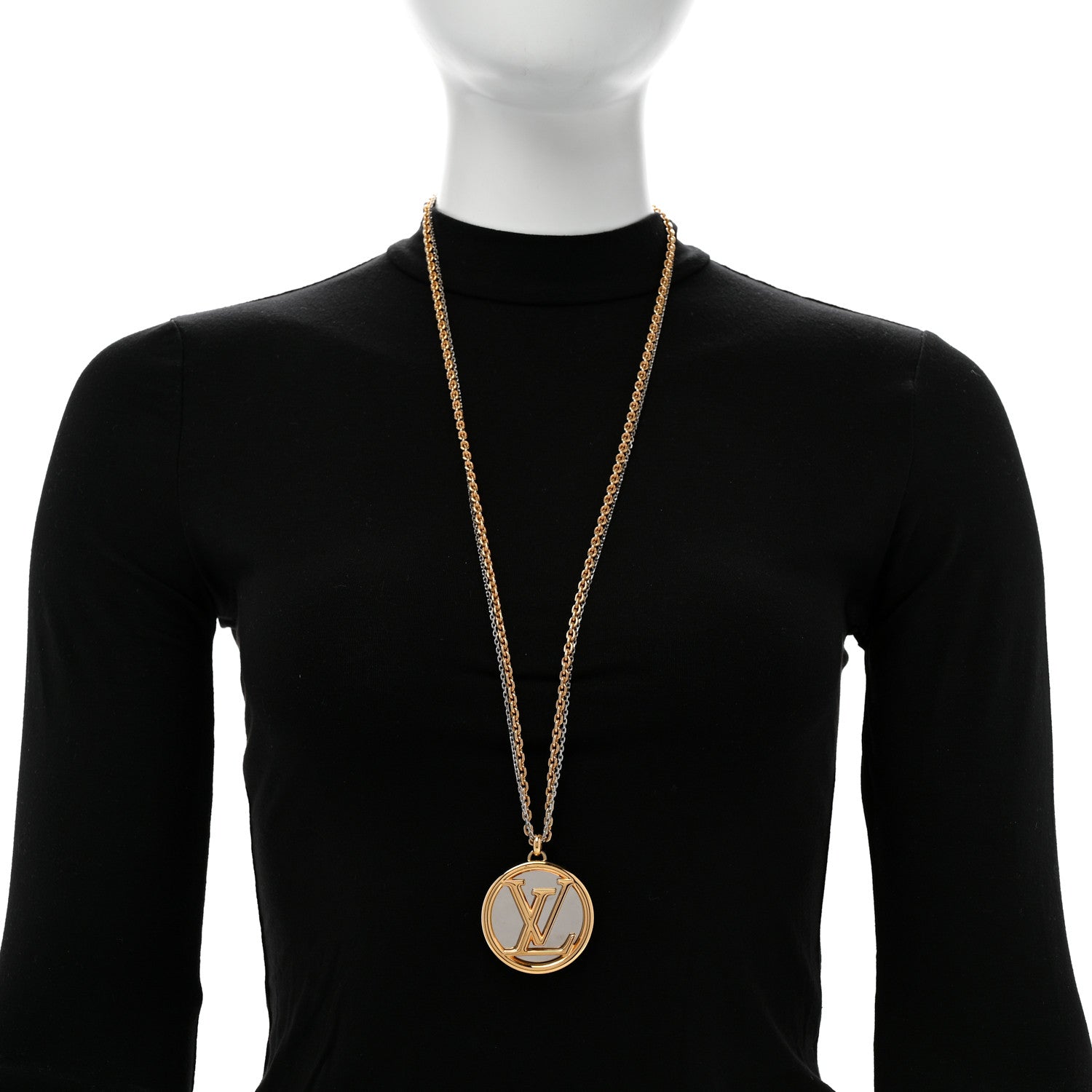 Louis Vuitton Louise Long Necklace Gold 2 of 9