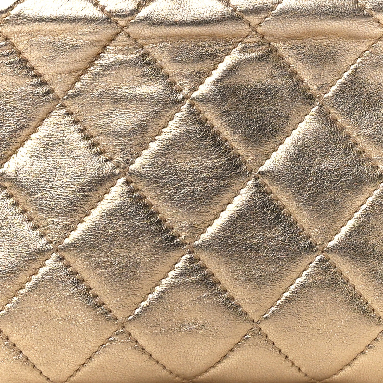 Chanel Metallic Lambskin Quilted Shoulder Bag Gold 11 of 13