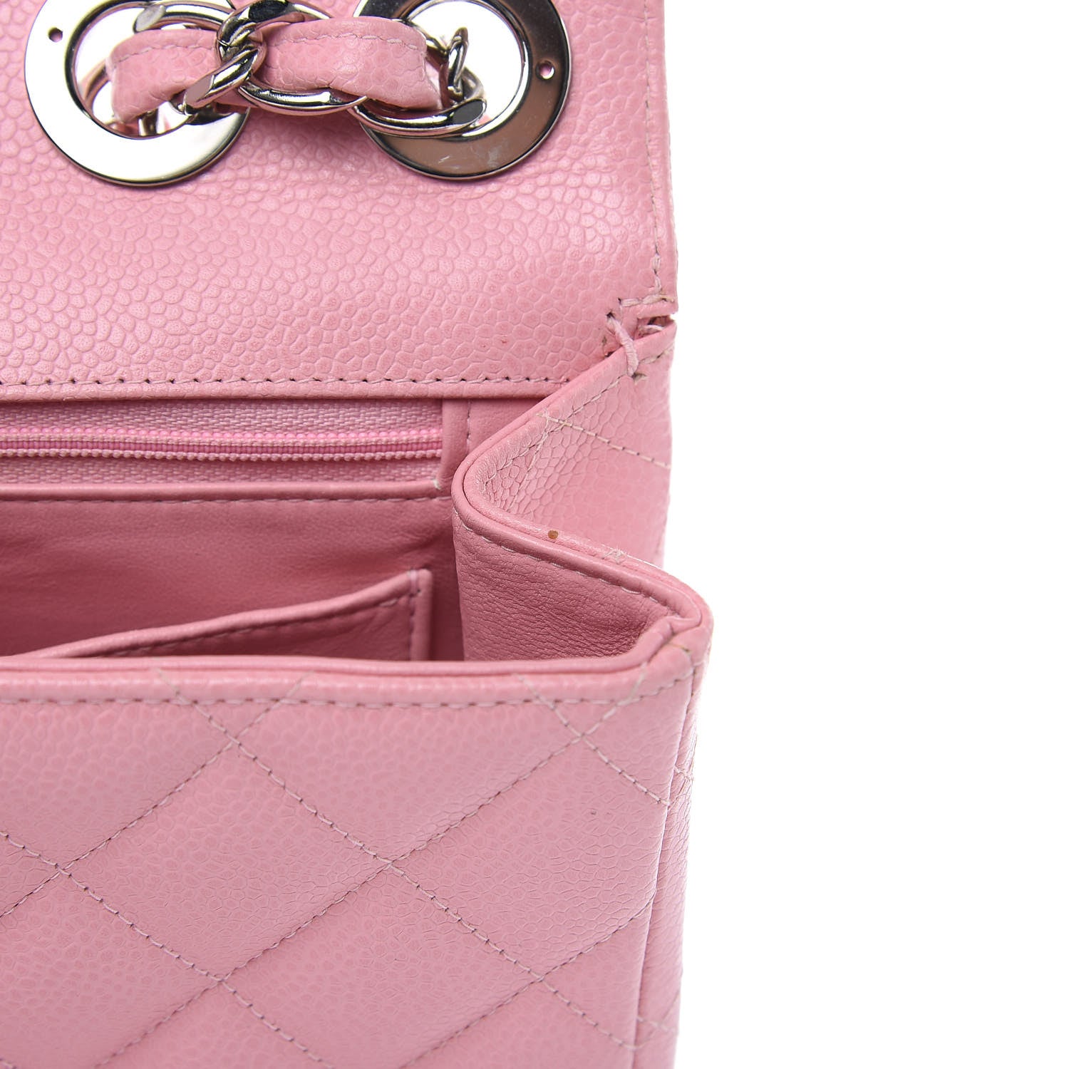 Chanel Caviar Quilted Jumbo Single Flap Pink 13 of 13