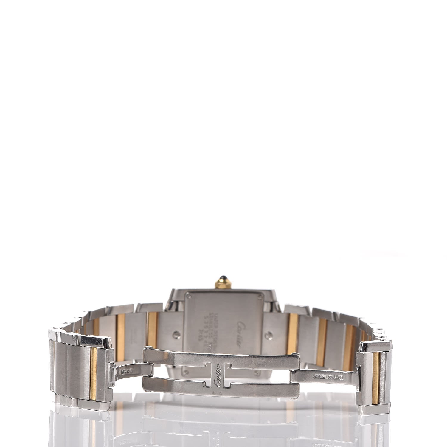 Cartier Stainless Steel 18K Yellow Gold 25mm Tank Francaise Quartz Watch 6 of 6
