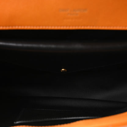 Saint Laurent Lambskin Chevron Quilted Medium Loulou Sunflower 7 of 12